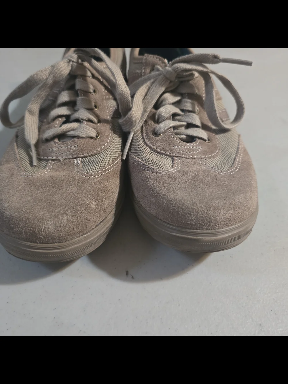 Keds Neutral Beige Suede Lace-Up Women's Sneakers Size 7.5
